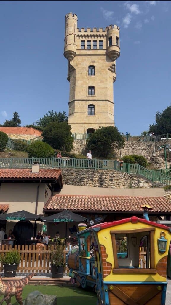 Monte Igueldo amusement park in San Sebastian