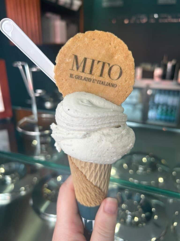 Gelato cone from Mito in Seville
