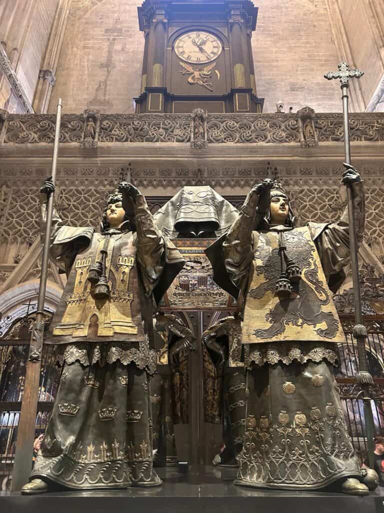Tomb of Christopher Columbus inside Seville Cathedral